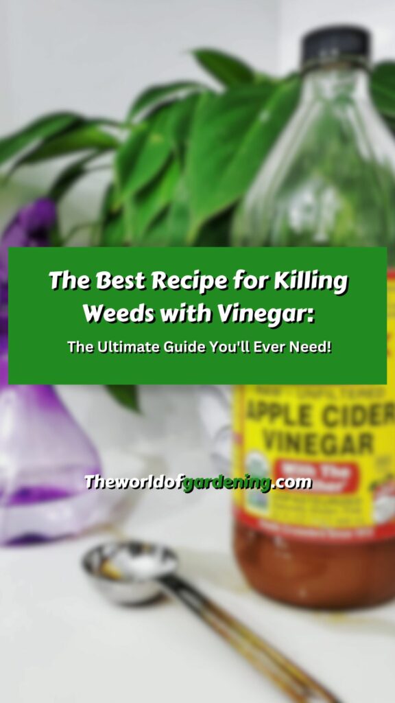The Best Recipe for Killing Weeds with Vinegar The Ultimate Guide You'll Ever Need! pinterest image